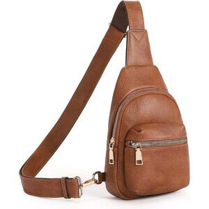 Women Small Faux Leather Crossbody Fanny Pack Pros for Travel ID